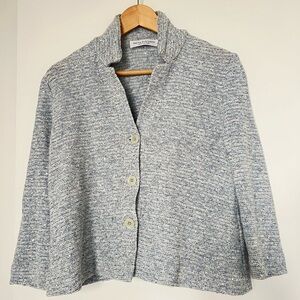 Blue cotton with sequin jacket